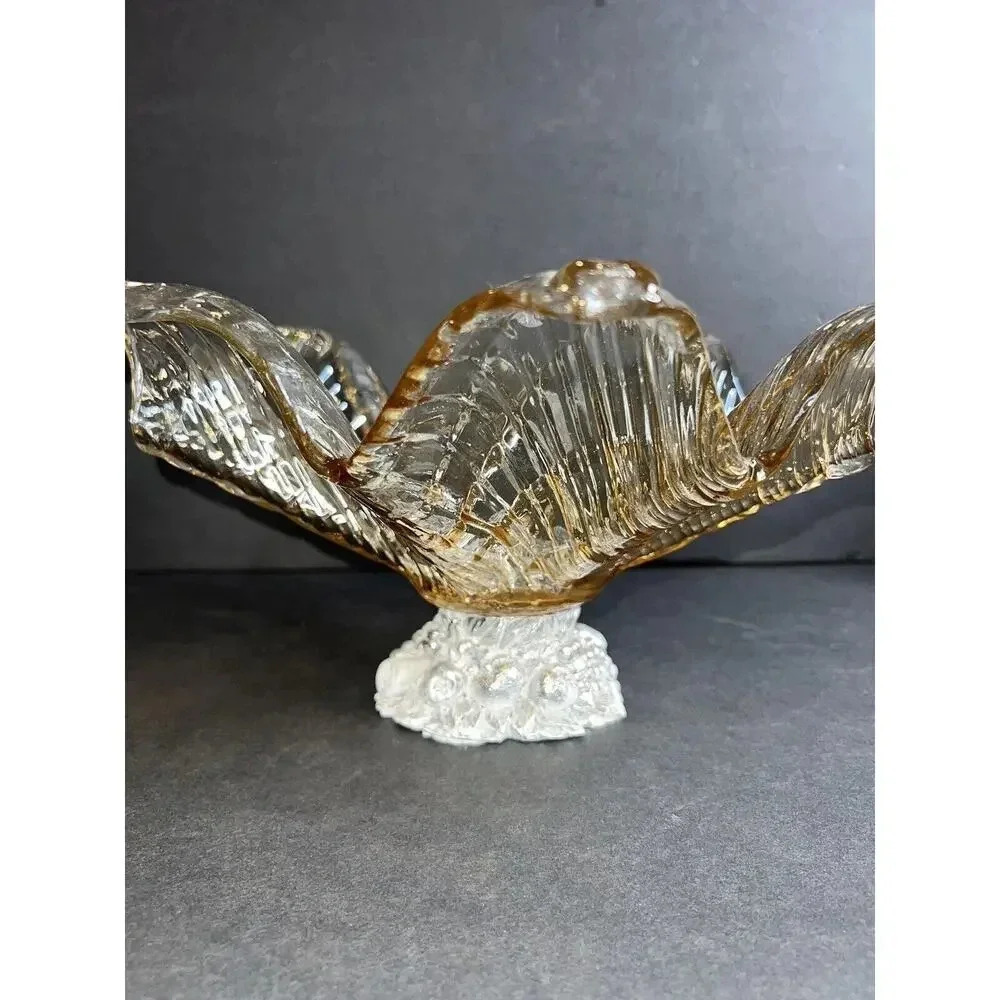 Antica cristalleria By Savarese Murano Lustre Champagne Glass Footed Bowl Italy - Picture 3 of 14